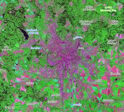 Brno - satelitní mapka